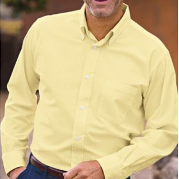 Irvine Park Oxford Long Sleeve Shirt with Button Down Collar sleeve 34/35 inch - Picture 1 of 16